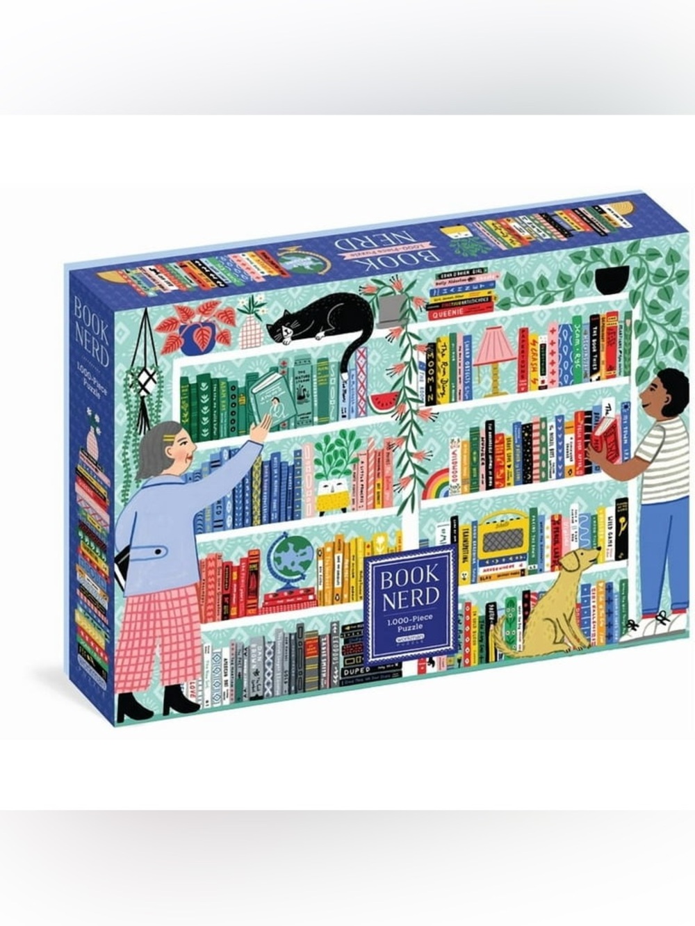 Book Nerd 1000-Piece Jigsaw Puzzle - Colorful Bookshelf Design